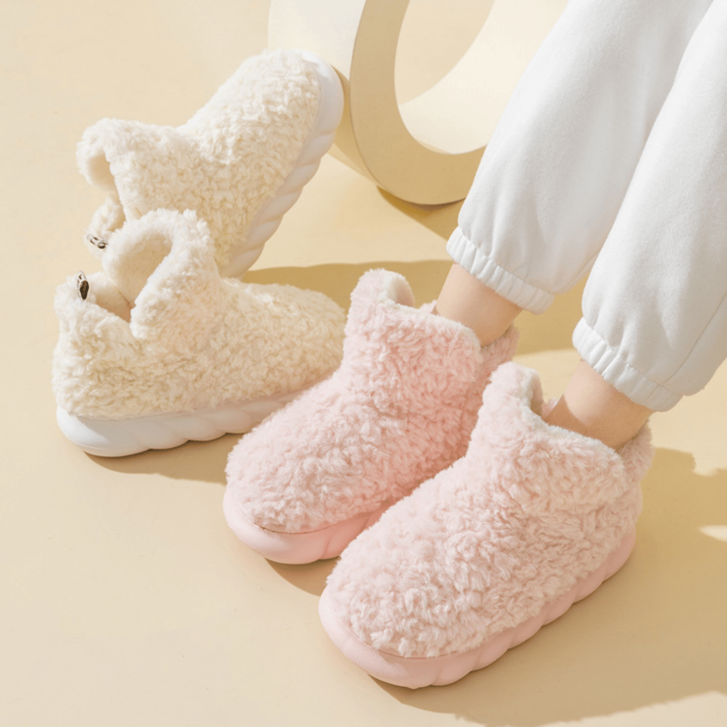 Chaussons chauds à semelle épaisse grande taille - image 0