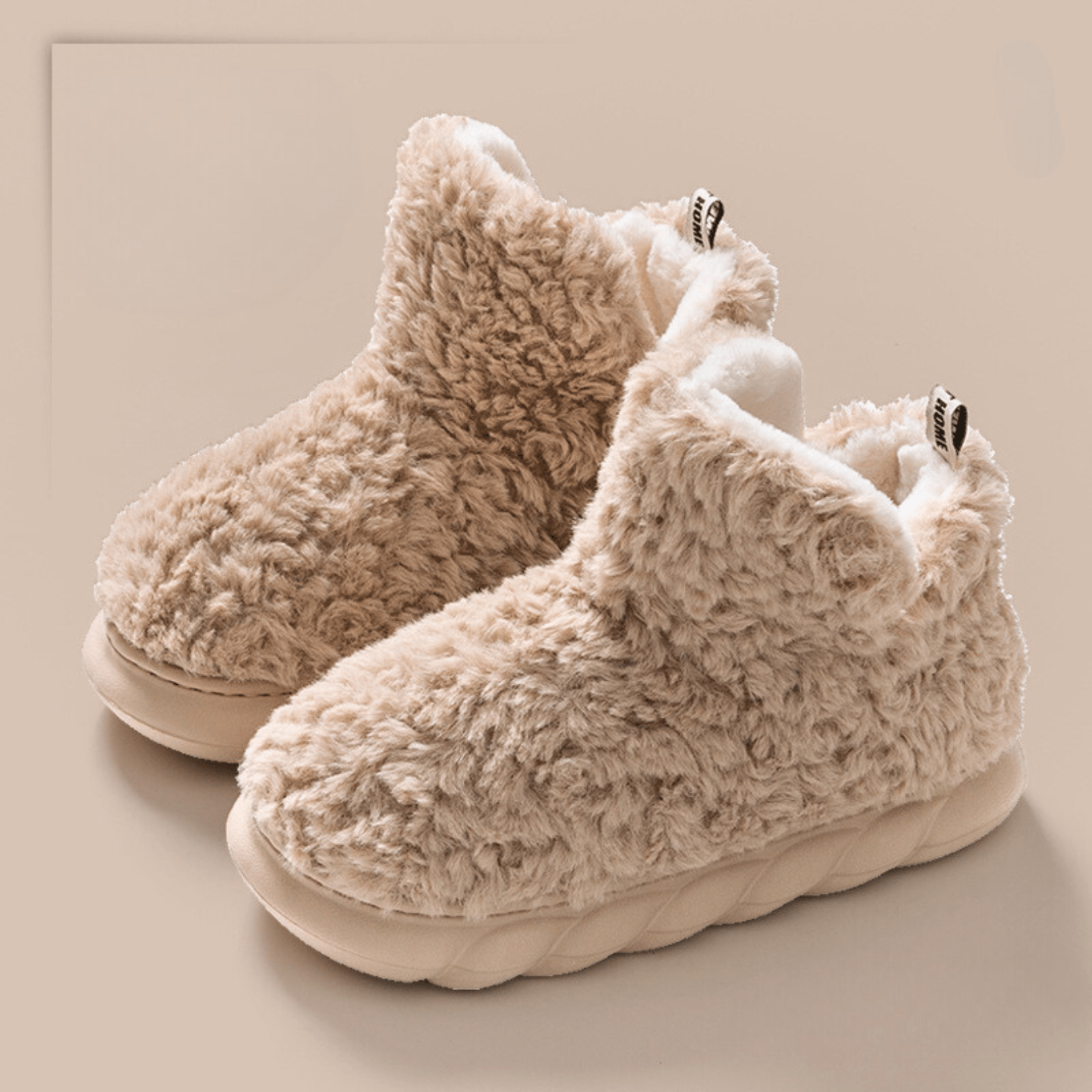 Chaussons chauds à semelle épaisse grande taille - Kaki - EU40-41 (US7-7,5) - image 5