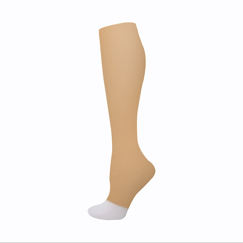 Chaussettes de compression à bout ouvert de couleur classique (5 paires) - Nu - S/M - image 4