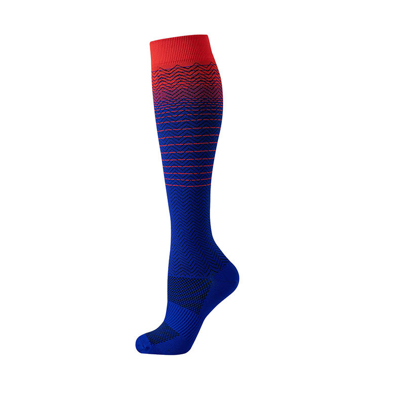 Chaussettes de compression à rayures dégradées (6 paires) - Bleu marine - S/M - image 5