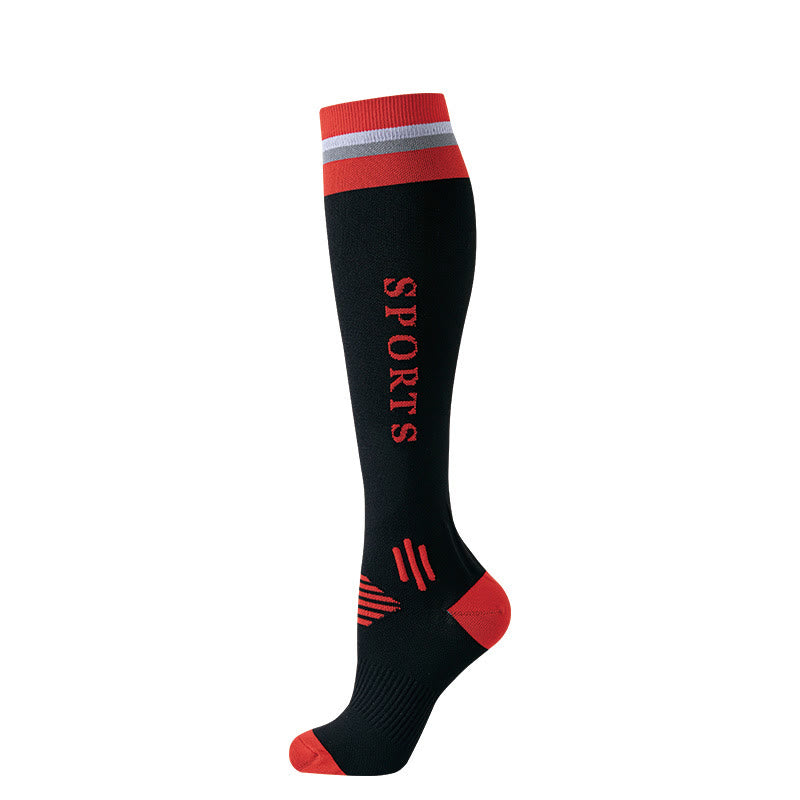 Chaussettes de compression de sport assorties (6 paires) - Noir - S/M - image 1
