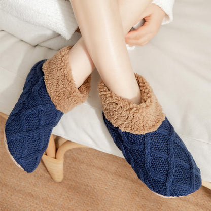 Chaussettes pantoufles antidérapantes et pelucheuses grande taille - image 6