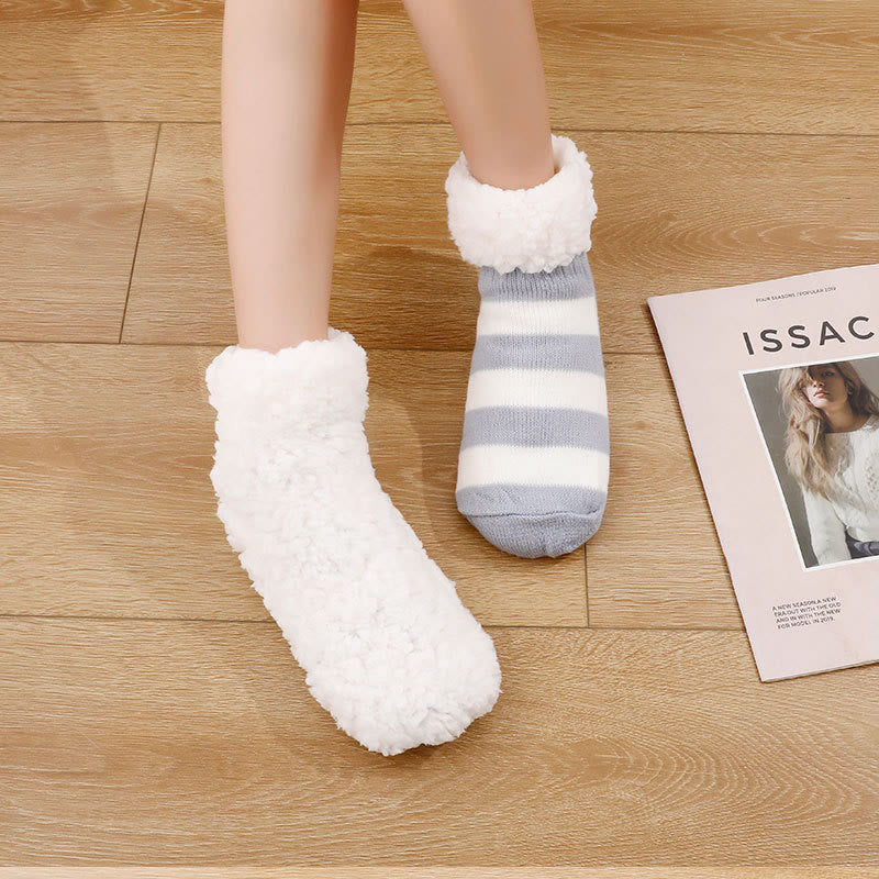 Chaussettes pantoufles à rayures larges grande taille - image 7