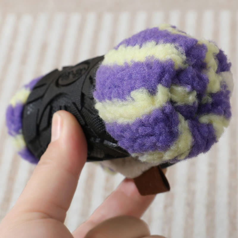 Chaussons confortables à rayures grande taille