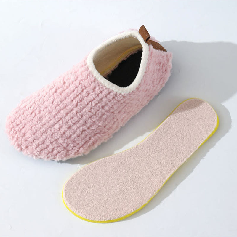 Chaussons en fourrure bouclée et duveteuse grande taille - image 7