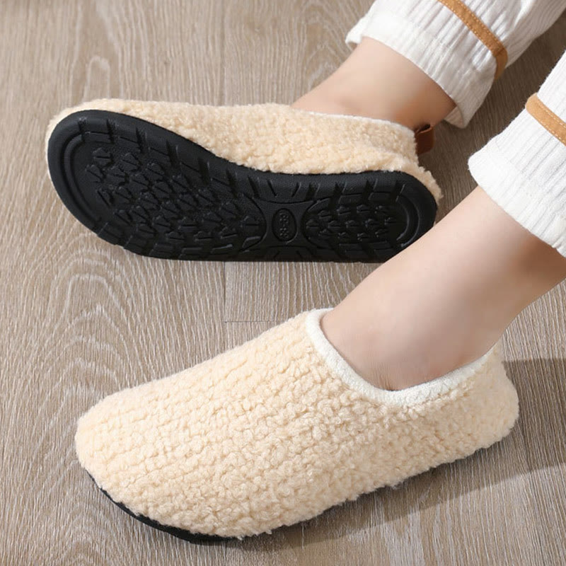 Chaussons en fourrure bouclée et duveteuse grande taille - image 3