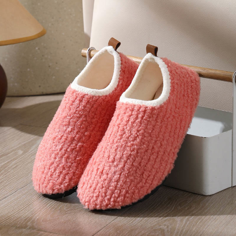 Chaussons en fourrure bouclée et duveteuse grande taille - Fuchsia - EU43-44 (US9-10) - image 10
