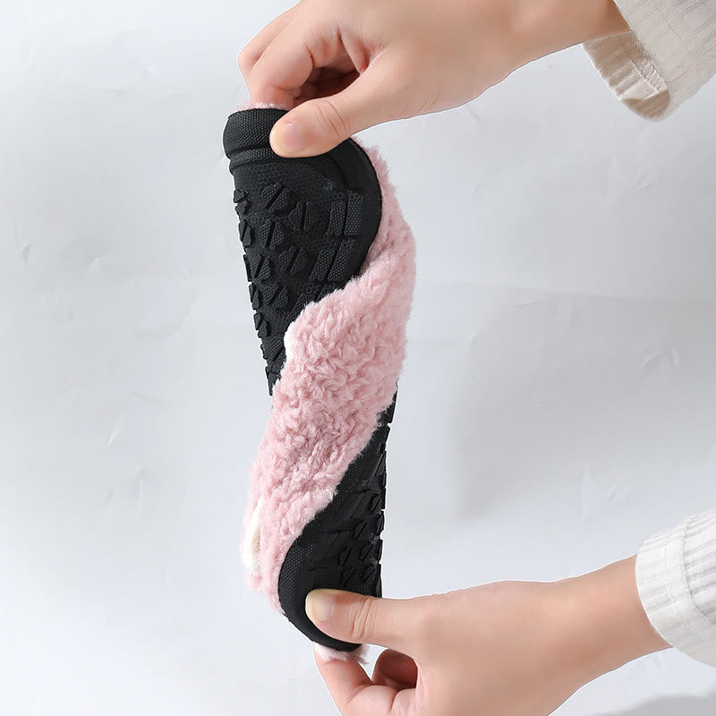 Chaussons en fourrure bouclée et duveteuse grande taille - image 6