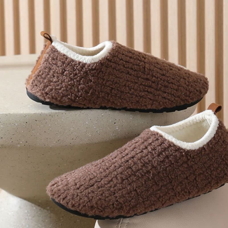 Chaussons en fourrure bouclée et duveteuse grande taille - image 14