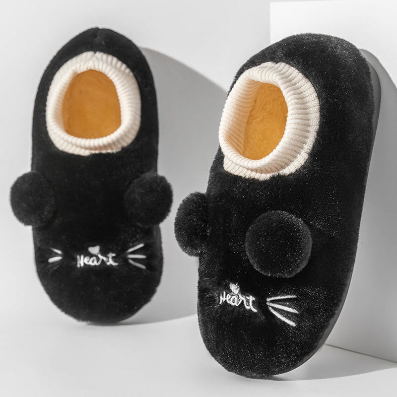 Chaussons chat dessin animé grande taille - Noir - EU43-44 (US9-10) - image 12
