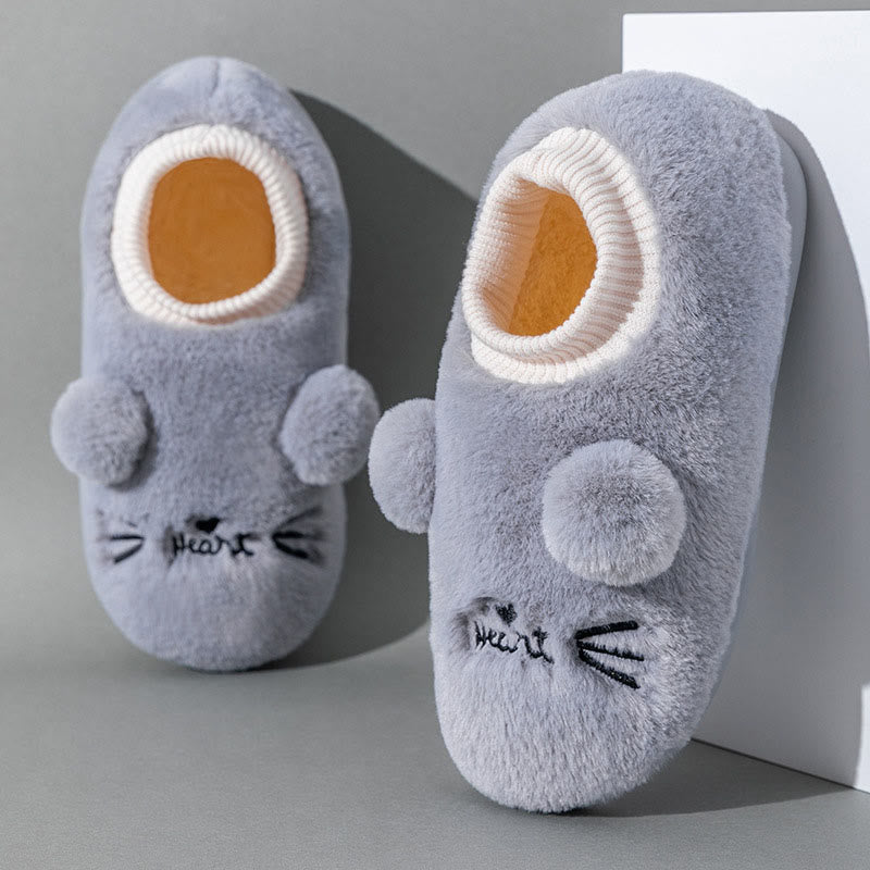 Chaussons chat dessin animé grande taille - Gris - EU43-44 (US9-10) - image 10