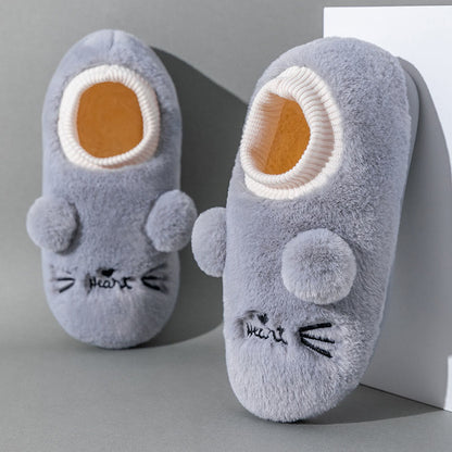 Chaussons chat dessin animé grande taille - Gris - EU43-44 (US9-10) - image 10