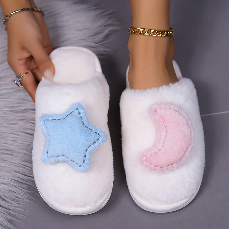 Chaussons grande taille Moon Stars - Blanc - EU43-44 (US9-10) - image 2