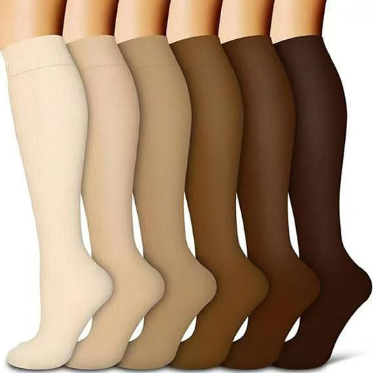 Chaussettes de compression Pure Brown Series (6 paires)