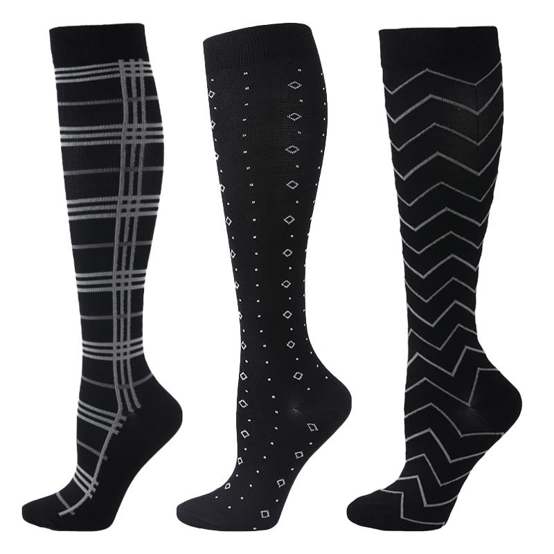 Chaussettes de compression Wave Grid (3 paires) - Multicolore - S/M - image 0