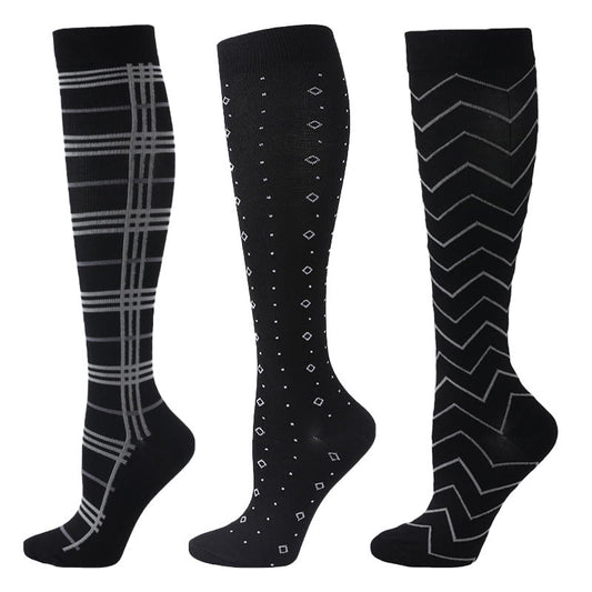 Chaussettes de compression Wave Grid (3 paires) - Multicolore - S/M - image 0