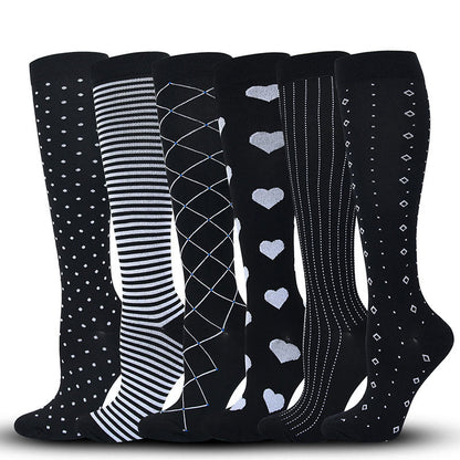 Chaussettes de compression Lines Love Stripes (6 paires) - Multicolore - S/M - image 0