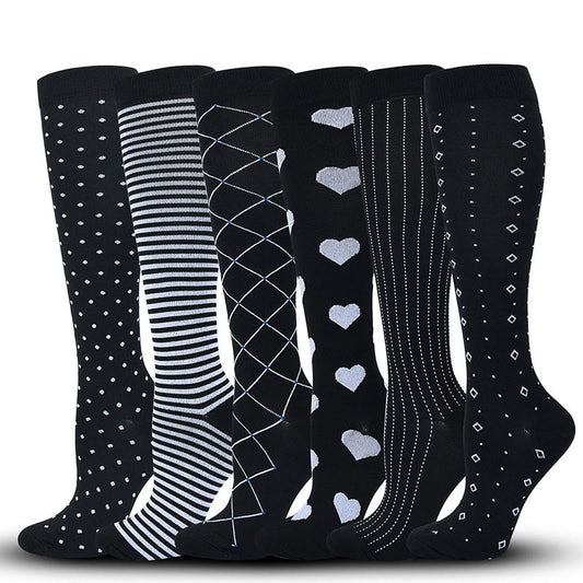 Chaussettes de compression Lines Love Stripes (6 paires) - Multicolore - S/M - image 0