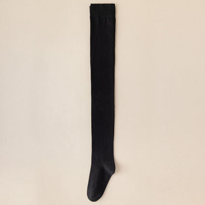 Chaussettes hautes en coton uni grande taille (2 paires)