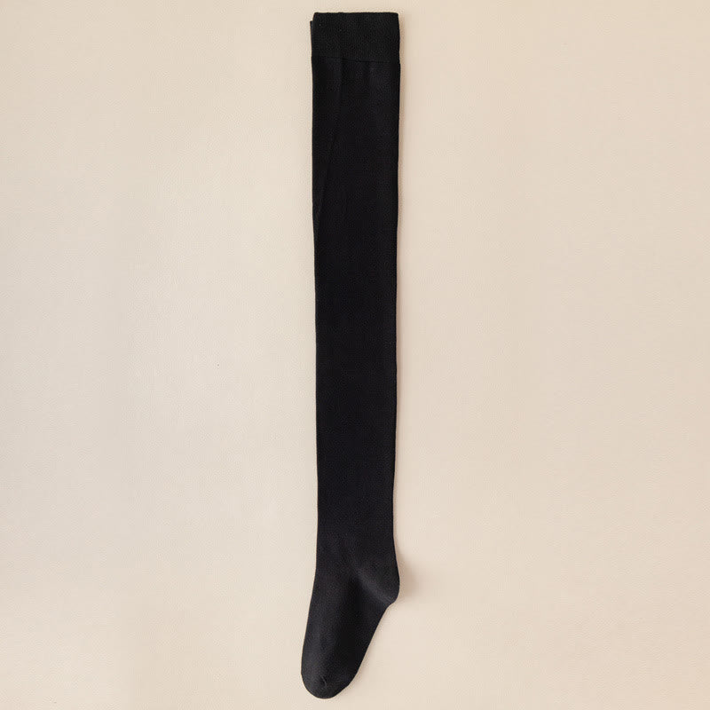 Chaussettes hautes en coton uni (2 paires) - Noir - EU39-46 (US6-12) - image 11