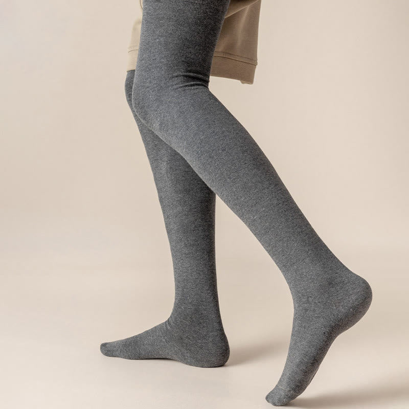 Chaussettes hautes en coton uni (2 paires) - image 7