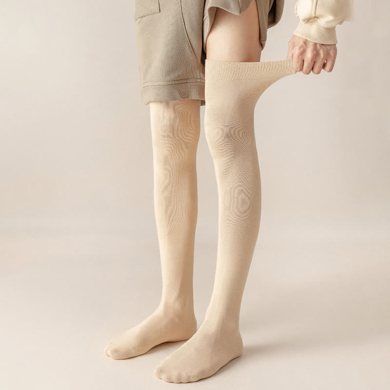 Chaussettes hautes en coton uni (2 paires) - image 5