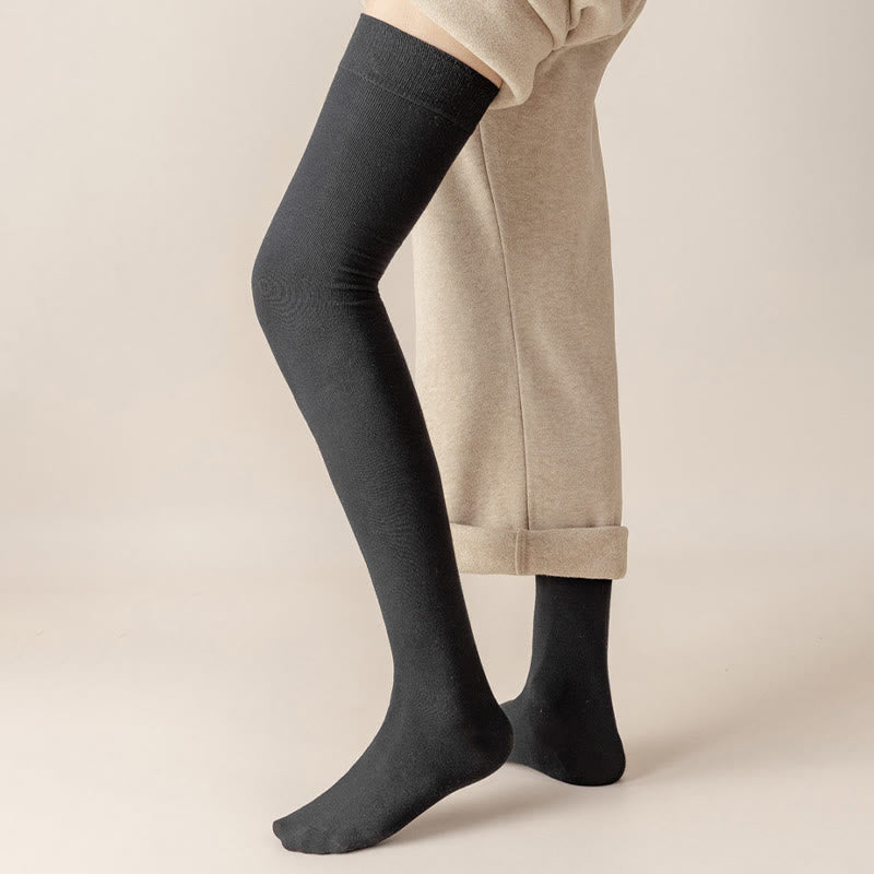 Chaussettes hautes en coton uni (2 paires) - image 4