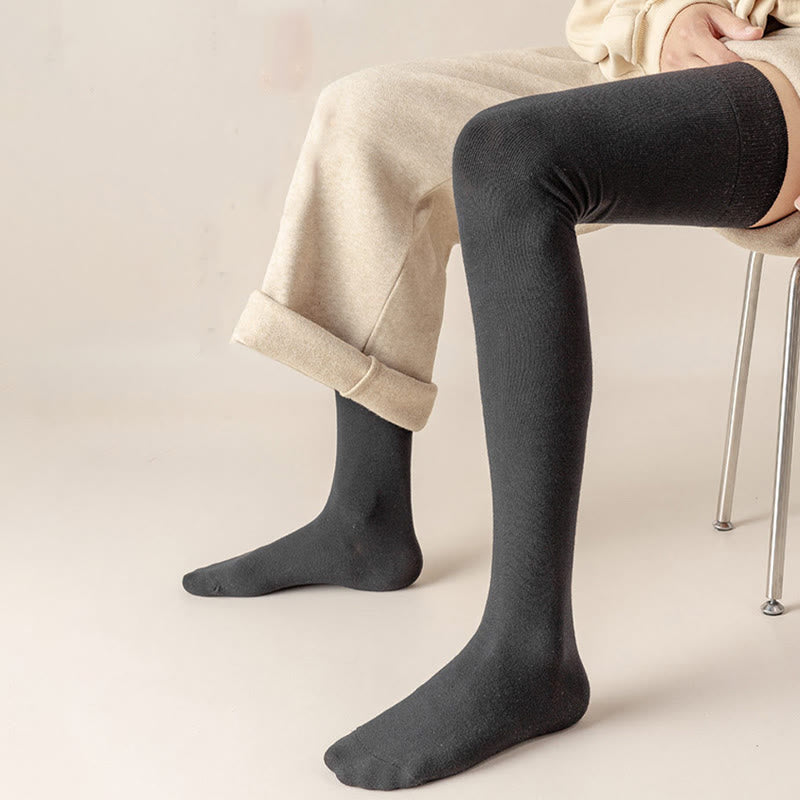 Chaussettes hautes en coton uni (2 paires) - image 2