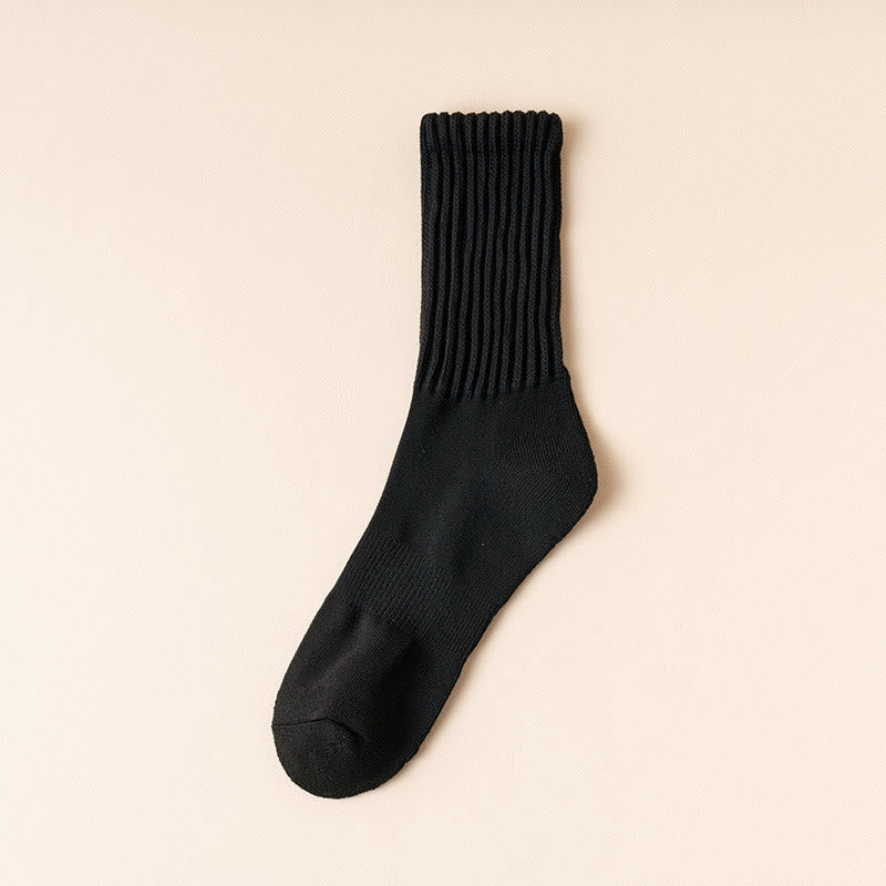 Chaussettes épaisses à rayures (4 paires) - Noir - EU39-45 (US6-11) - image 7