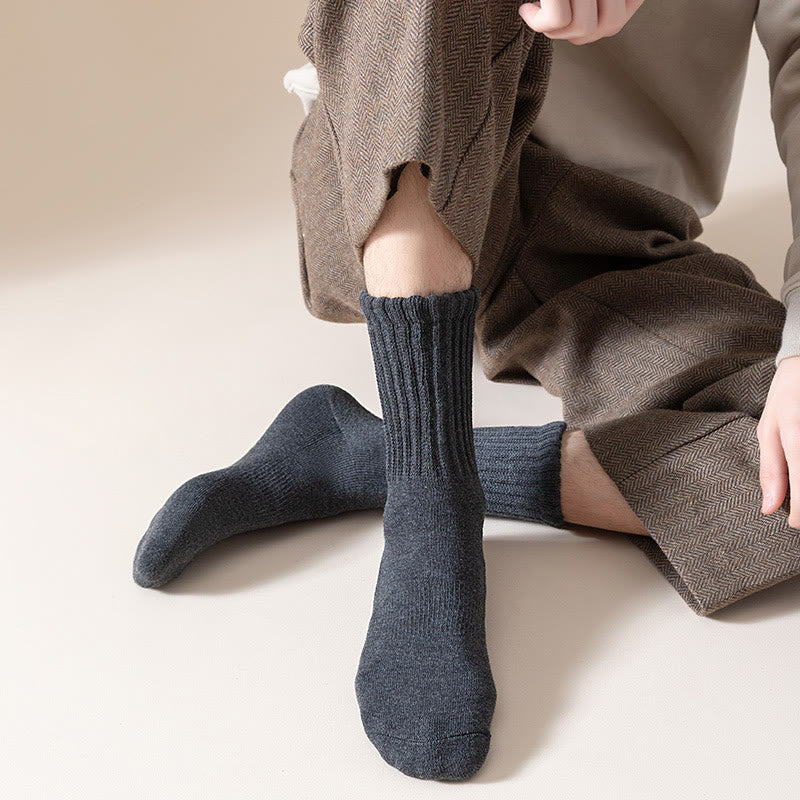 Chaussettes longues à rayures épaisses grande taille (4 paires)