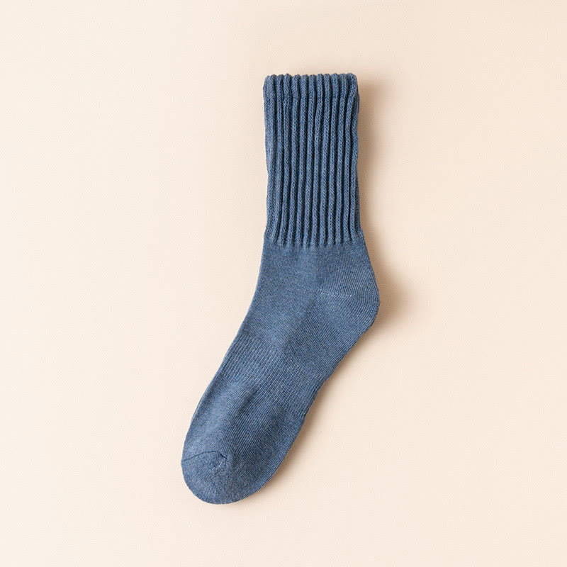 Chaussettes épaisses à rayures (4 paires) - Bleu - EU39-45 (US6-11) - image 13