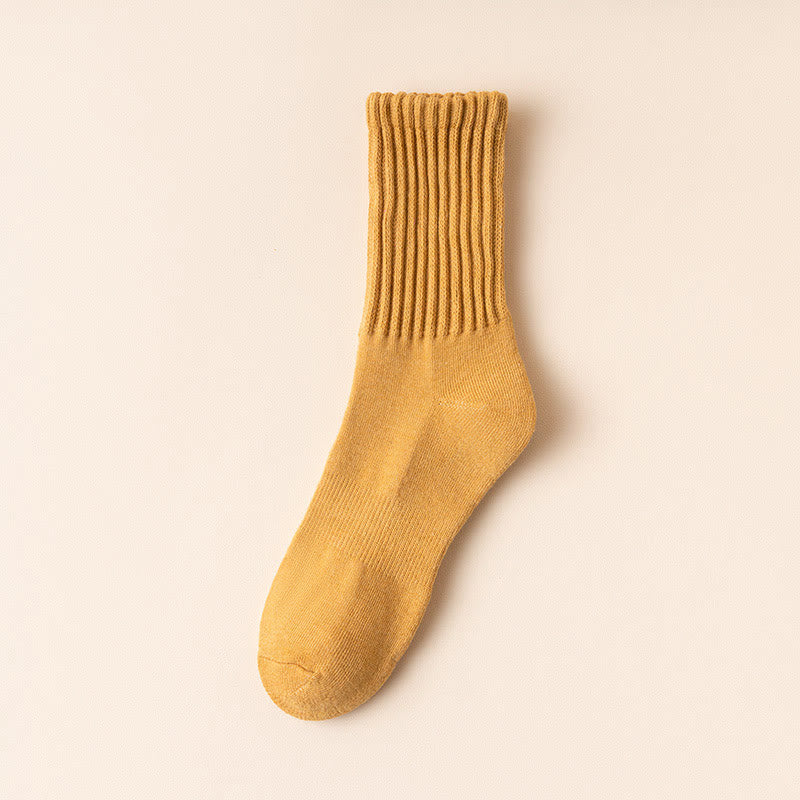 Chaussettes épaisses à rayures (4 paires) - Jaune - EU39-45 (US6-11) - image 12