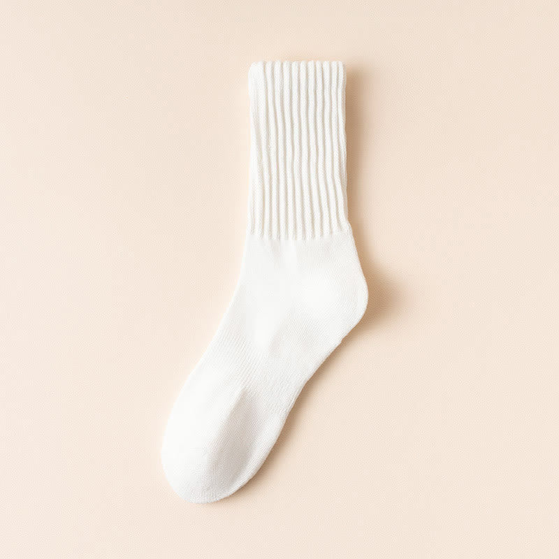 Chaussettes épaisses à rayures (4 paires) - Blanc - EU39-45 (US6-11) - image 8
