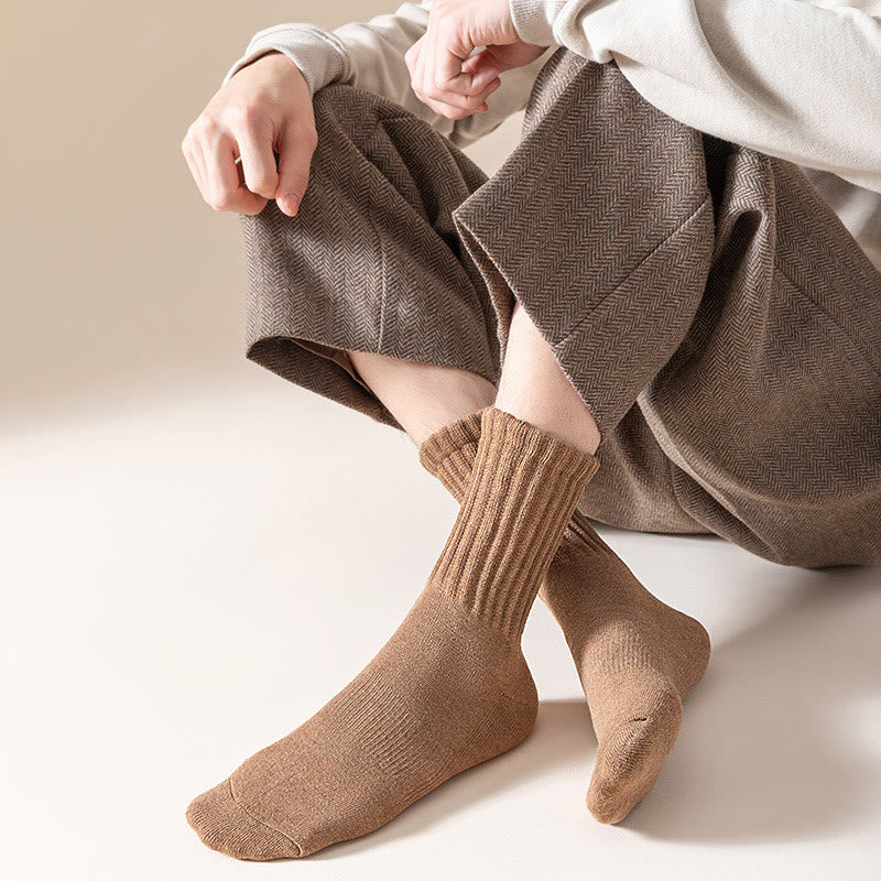 Chaussettes longues à rayures épaisses grande taille (4 paires)