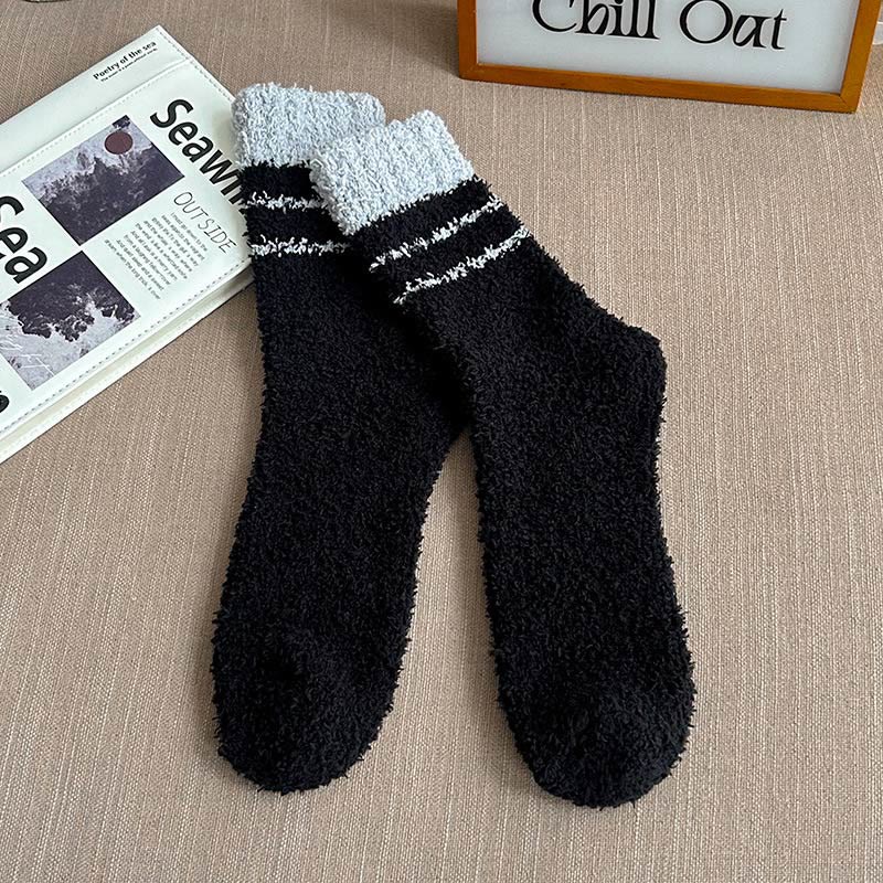 Chaussettes mi-mollet en polaire corail (6 paires) - Noir - EU39-45 (US6-11) - image 12