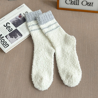 Chaussettes mi-mollet en polaire corail (6 paires) - Blanc - EU39-45 (US6-11) - image 10