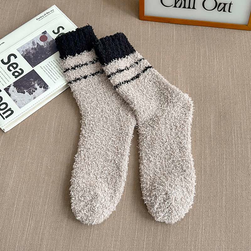 Chaussettes mi-mollet en polaire corail (6 paires) - Kaki - EU39-45 (US6-11) - image 14