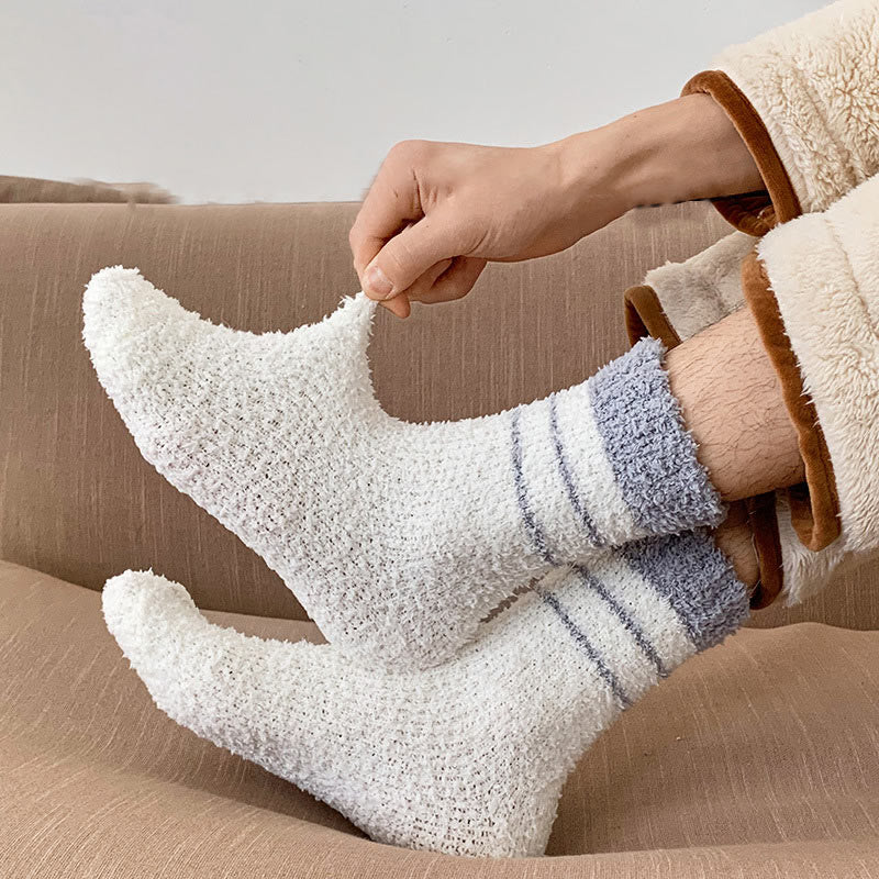 Chaussettes mi-mollet en polaire corail grande taille (6 paires) - image 6