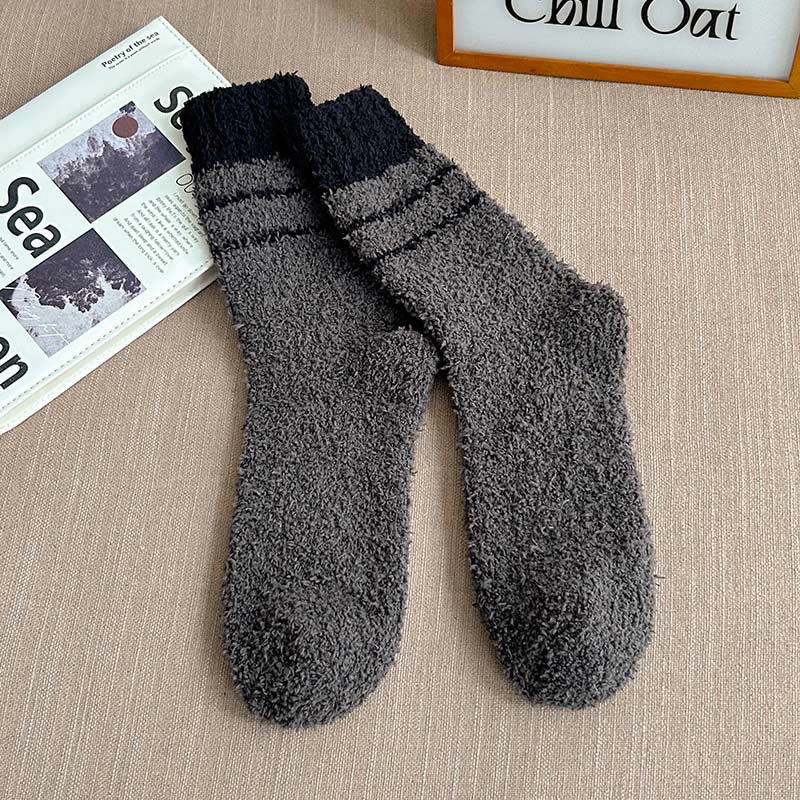 Chaussettes mi-mollet en polaire corail (6 paires) - Gris foncé - EU39-45 (US6-11) - image 11