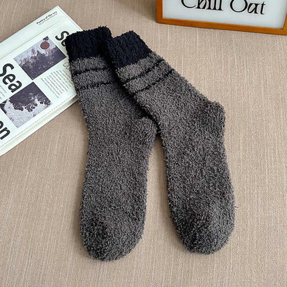 Chaussettes mi-mollet en polaire corail (6 paires) - Gris foncé - EU39-45 (US6-11) - image 11