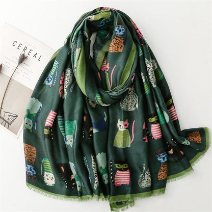 Écharpe chaude Cut Cat - Vert - Taille unique - image 5