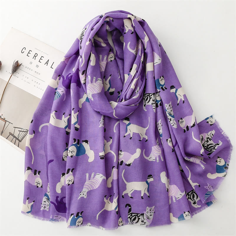 Écharpe-couverture étole chaude - Violet - Taille unique - image 1