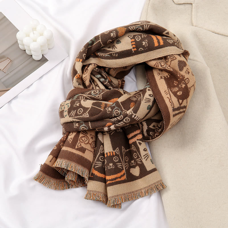 Couverture écharpe chat dessin animé - image 5