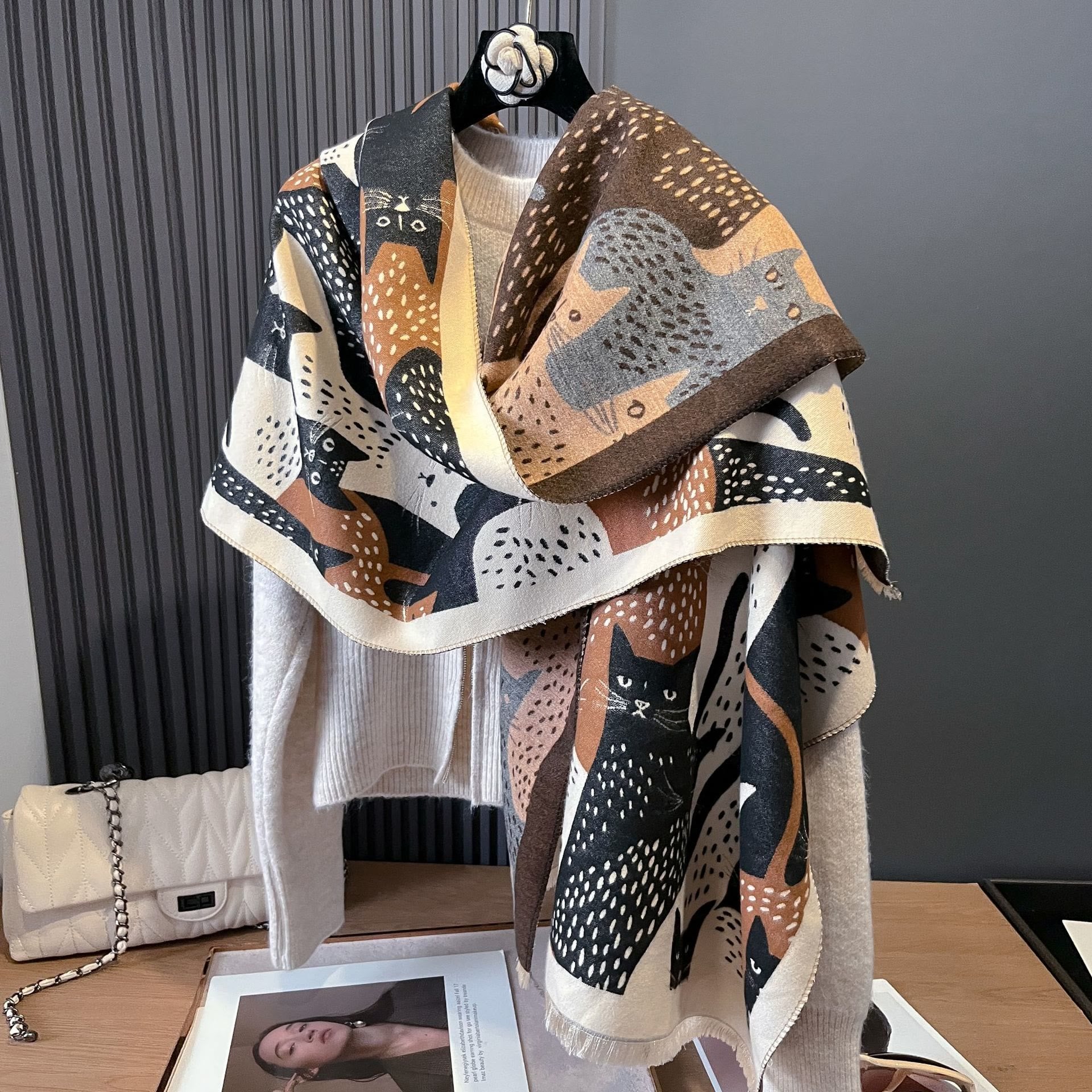 Écharpe couverture jacquard Sweet Cat - image 11