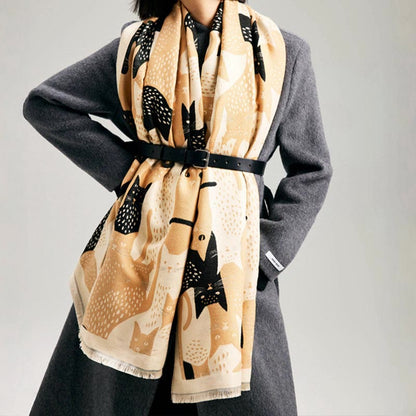 Écharpe couverture jacquard Sweet Cat - image 1