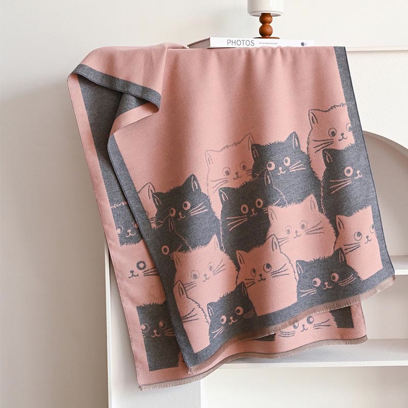 Écharpe couverture d'hiver chaude et agréable - Rose - Taille unique - image 13