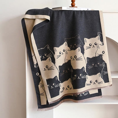 Écharpe couverture d'hiver chaude et agréable - Gris - Taille unique - image 19