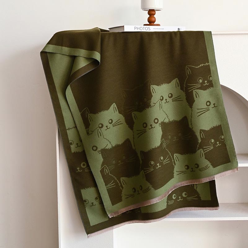 Écharpe couverture d'hiver chaude et agréable - Vert - Taille unique - image 15