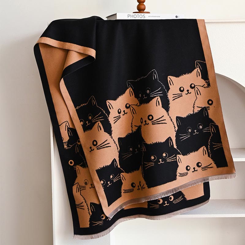 Écharpe couverture d'hiver chaude et agréable - Café - Taille unique - image 16