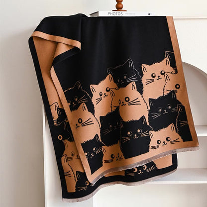 Écharpe couverture d'hiver chaude et agréable - Café - Taille unique - image 16